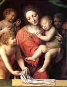 The Virgin Carrying the Sleeping Child with Three Angels (mk05) Bernadino Luini